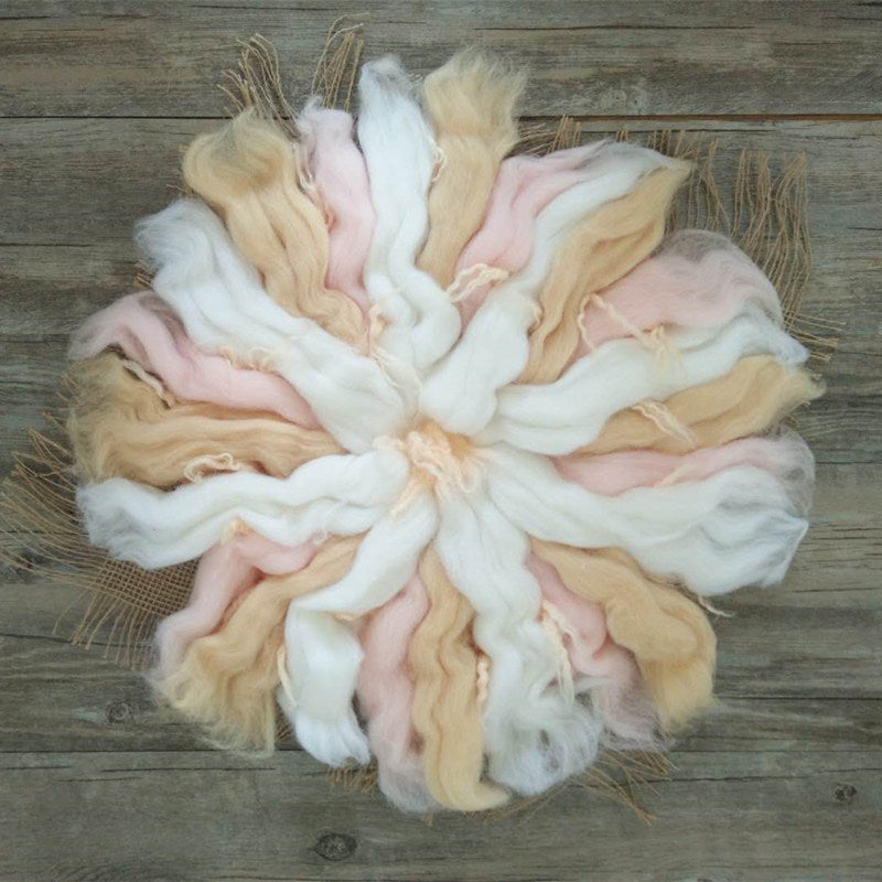 Avezano Floral Thick Knit Baby Photography Mat Newborn Photo Props