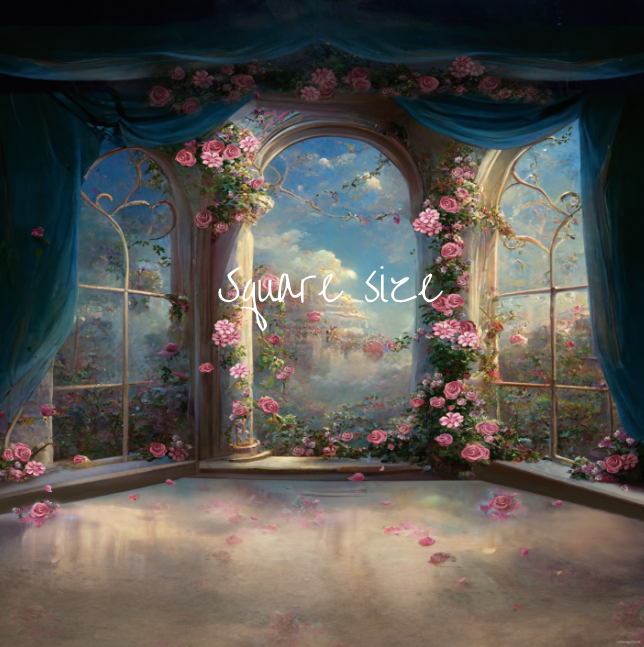 Discount Avezano Flower Court Style Window Backdrops For Photography