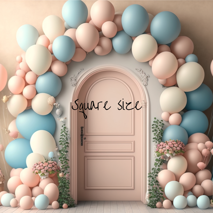 Avezano Balloon Birthday Party Photography Background