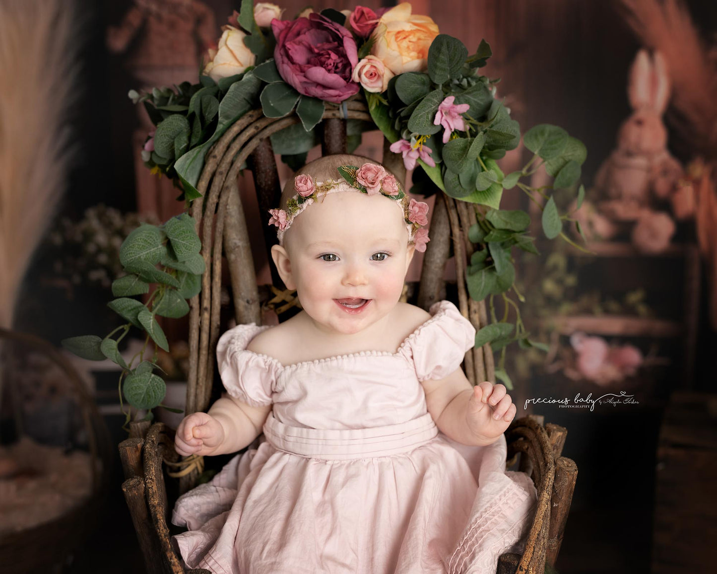 Toile de fond pour photographie de lapin de Pâques au printemps d'Avezano et de murs en bois