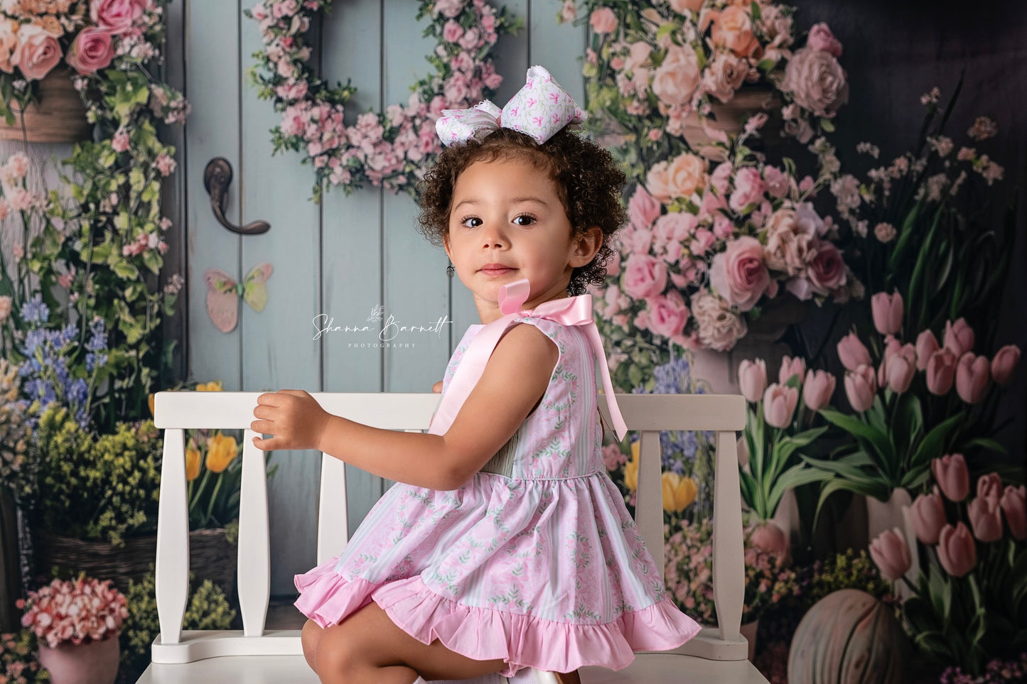 Avezano Spring Easter Roses and Tulips Photography Backdrop