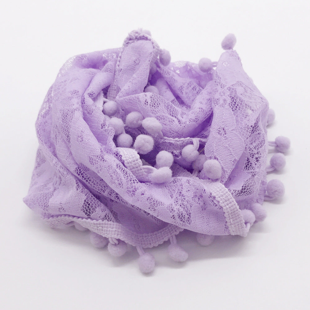 Avezano Baby Tassel Square Silk Scarf Wrapped in Cloth