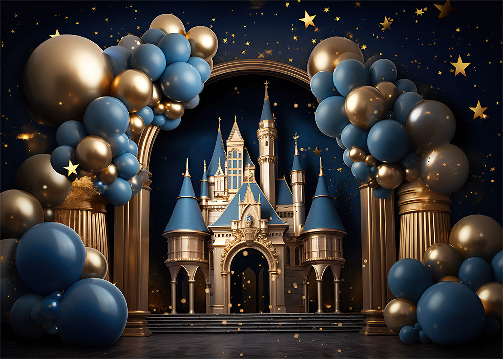 Offres spéciales Château d'Avezano en polyester et toile de fond pour photographie de ballons