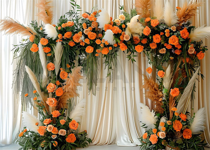 Arche de fleurs bohème d'Avezano - Toile de fond pour photographie de la fête des mères