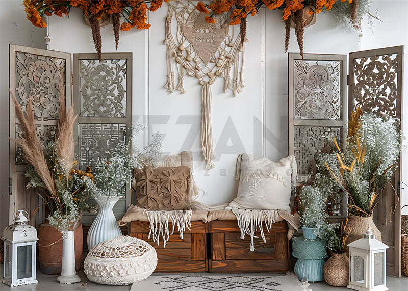 Avezano Bohemian Living Room Screen Photography Backdrop