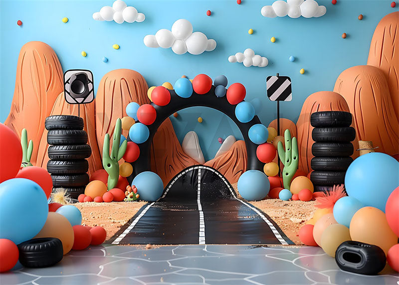 Avezano Racing Theme CakeSmash Photography Background