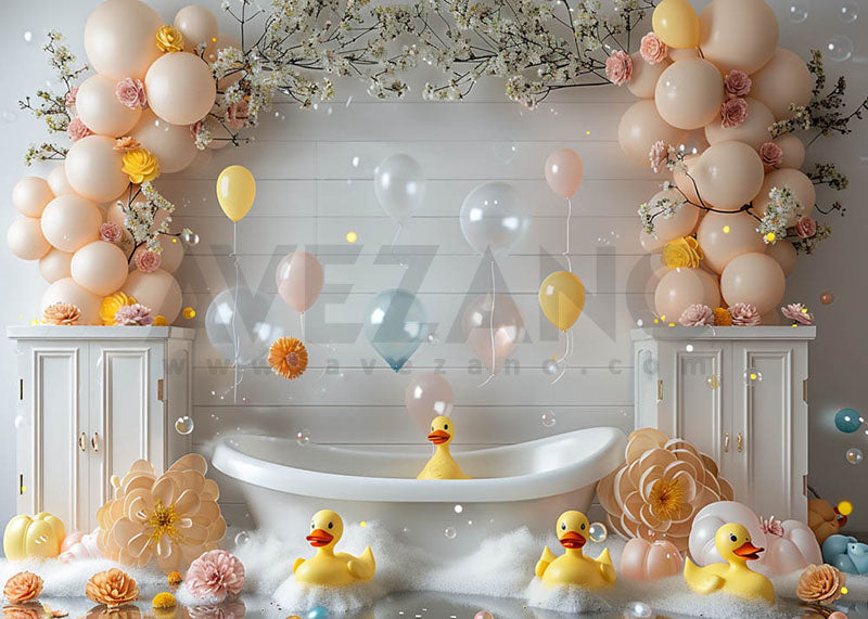 Avezano Baby Bathroom Balloon Decoration Photographie Fond