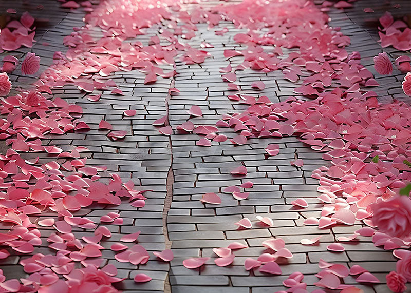 Toile de fond pour photographie de printemps Avezano avec des pétales roses