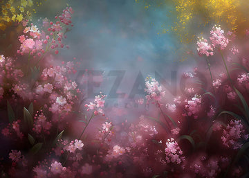 Avezano Pink  Flower Art Mother's Day Photography Backdrop