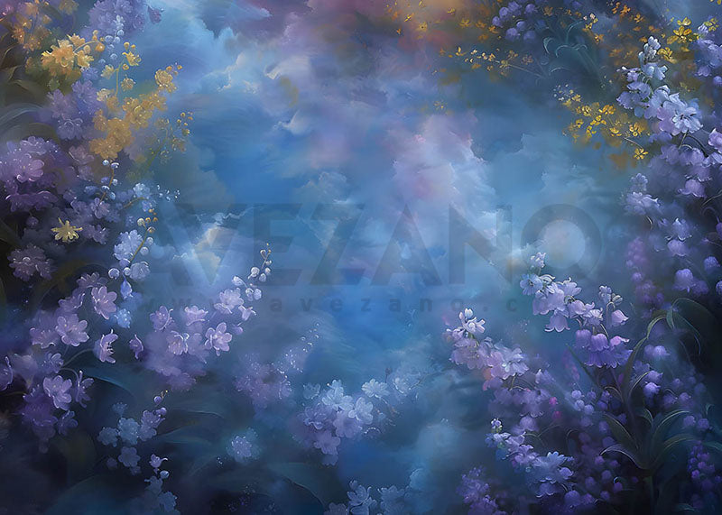 Avezano Blue Flowers Fine Art Mother&