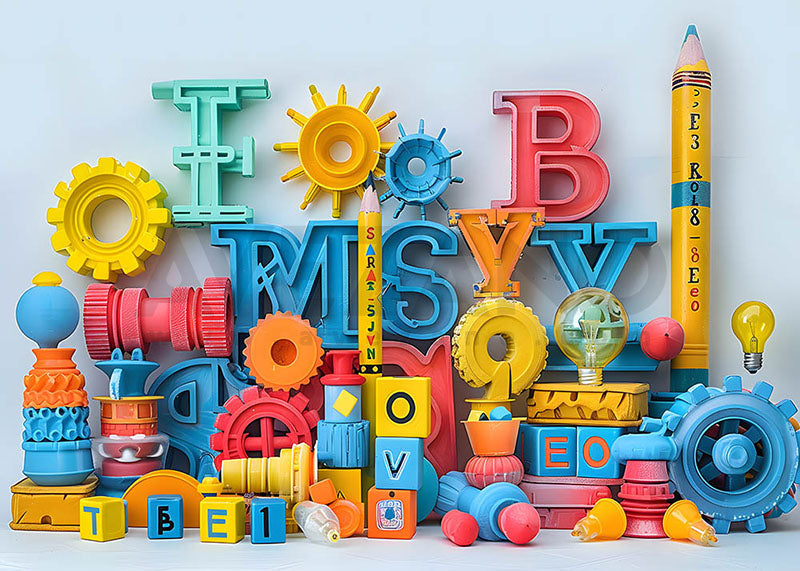 Toile de fond pour photographie de modèle de lettre Avezano pour la rentrée scolaire