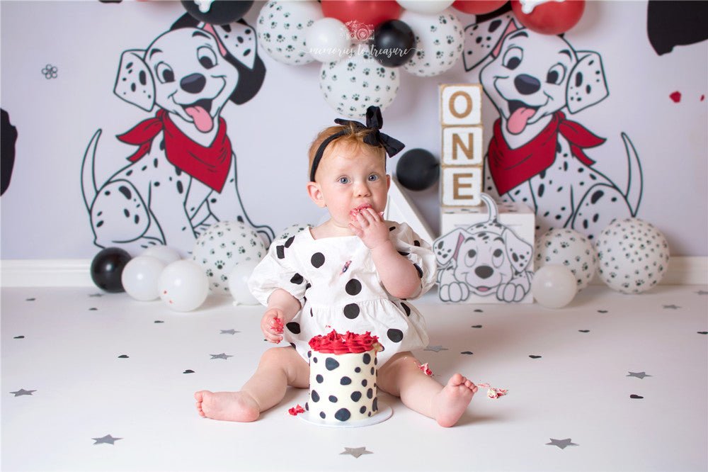 Avezano Cute Dalmatians Backdrop for Photography By Paula Easton