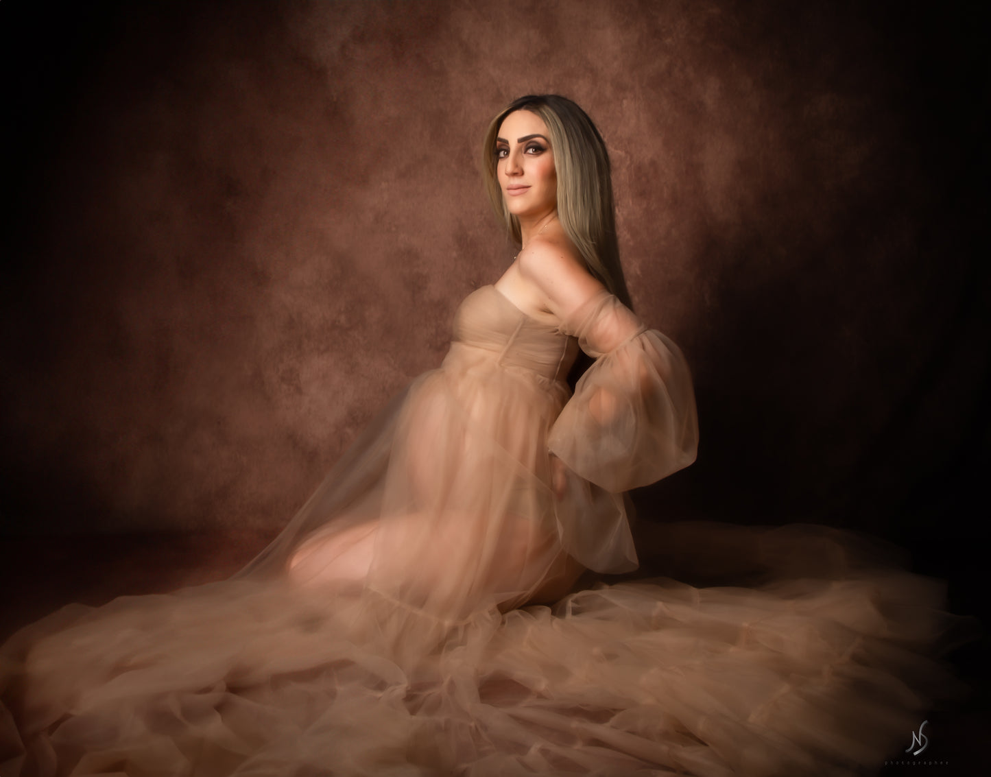 Toile de fond texturée marron Avezano pour photographie de portrait artistique