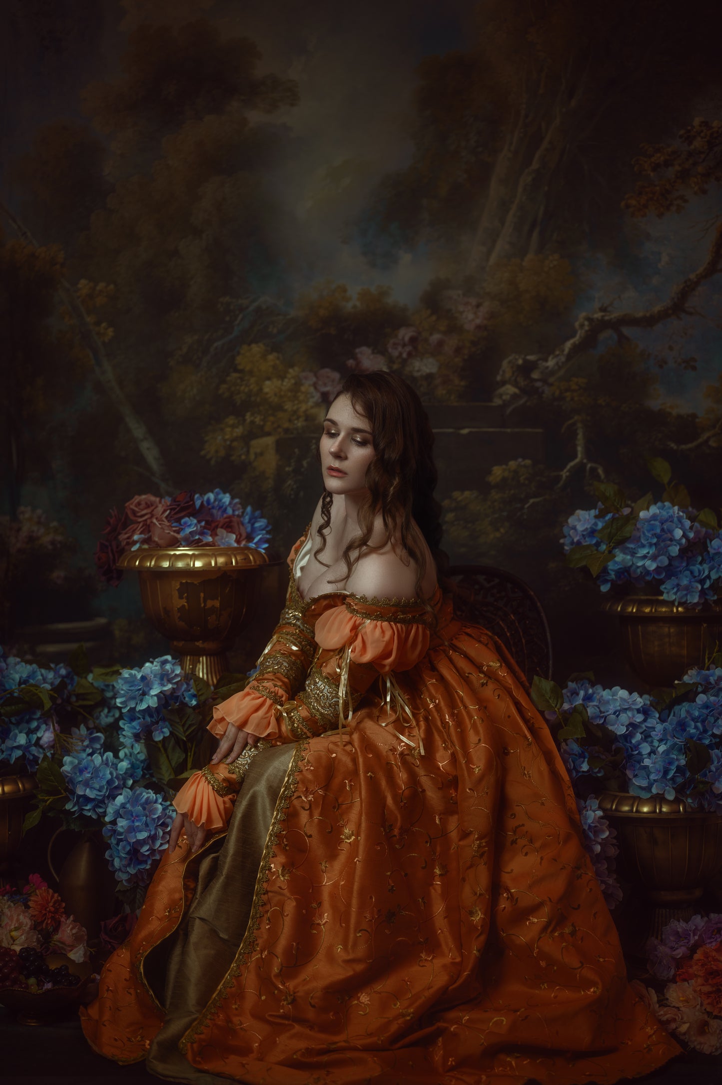 Avezano Retro Outdoor Oil Painting Style Photography Backdrop