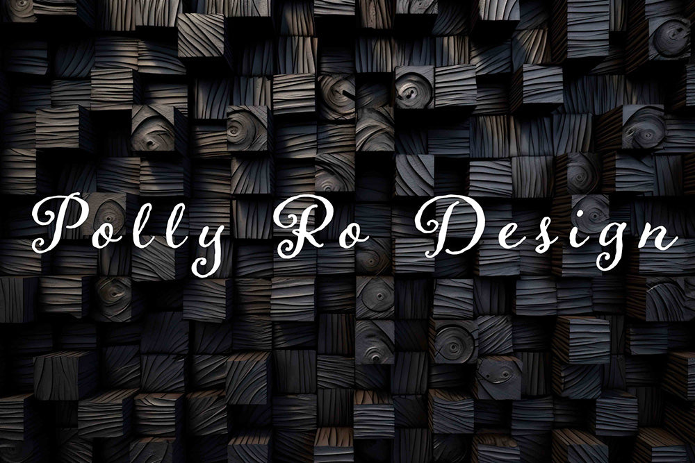 Avezano Black Square Block of Wood Photography Backdrop Designed By Polly Ro Design-AVEZANO