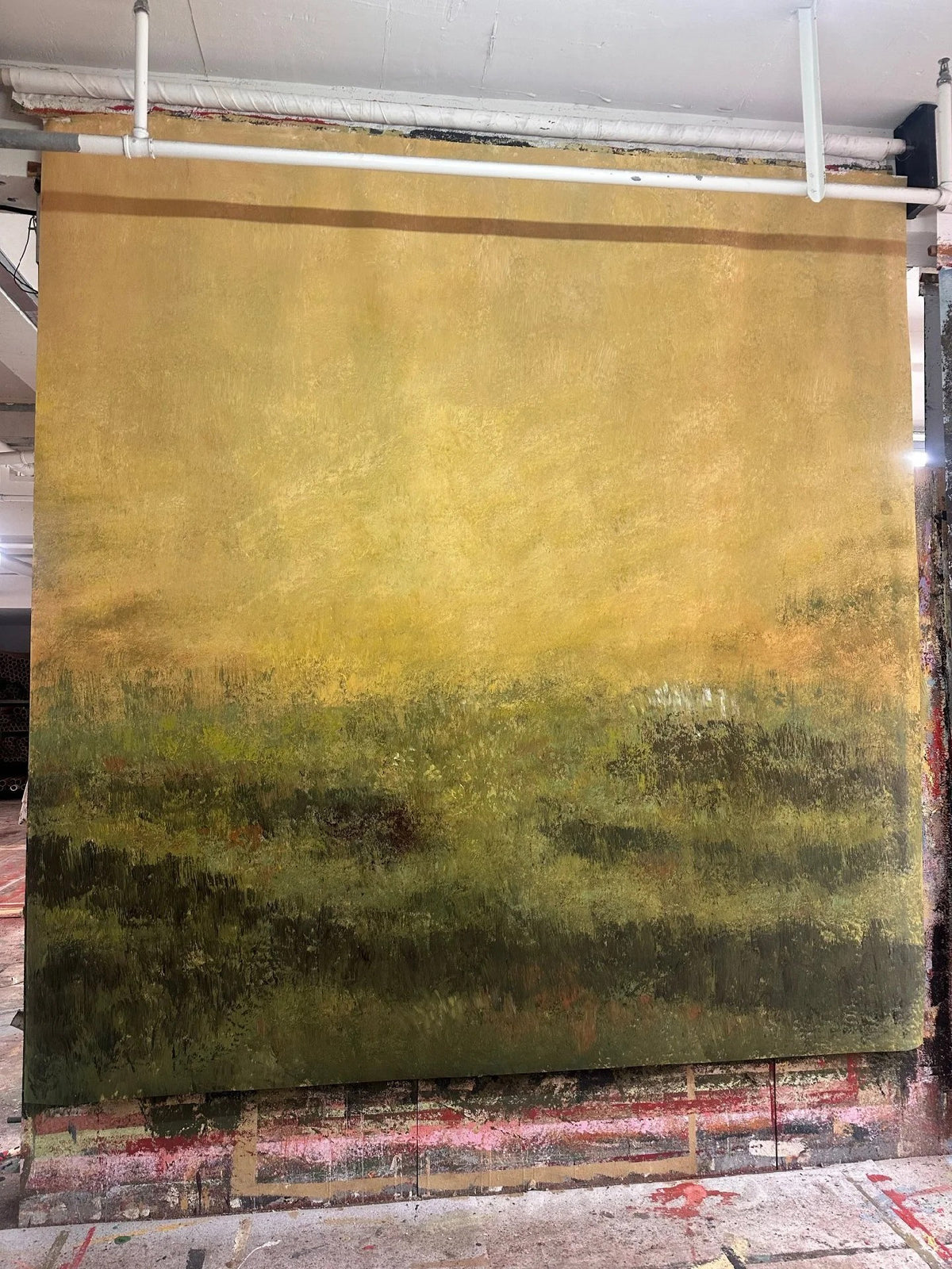 Avezano Golden Meadow Hand Painted Canvas Photography Backdrop