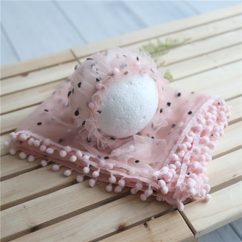 Avezano Newborn Lace Hat Wrapping Cloth 50*150 Photography Props