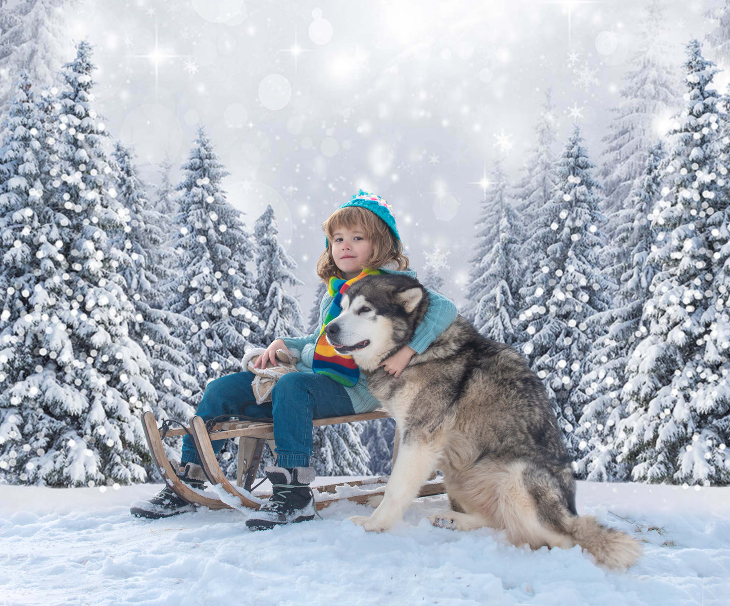 Avezano Winter Snowy Sky Photography Background