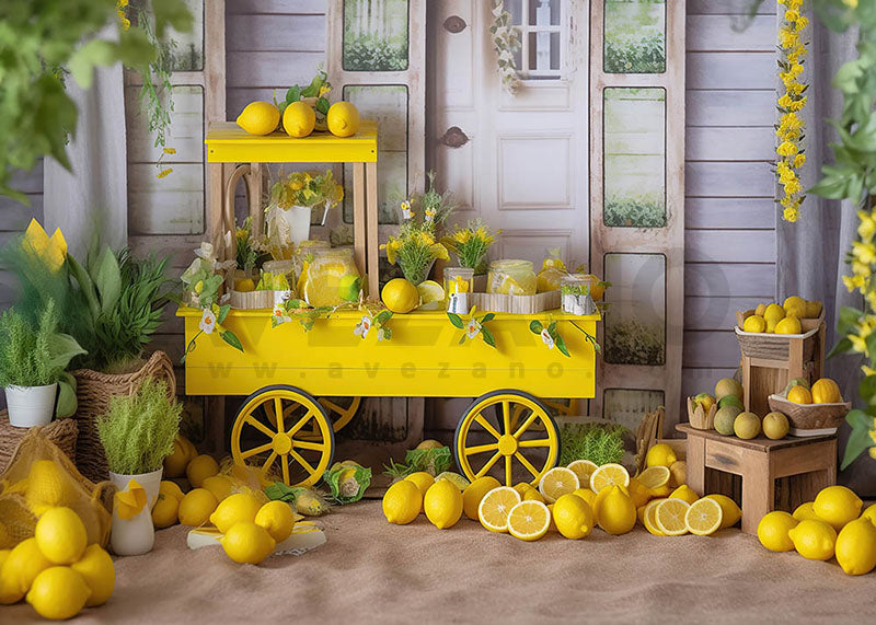 Avezano Summer Lemon Theme Photography Background-AVEZANO