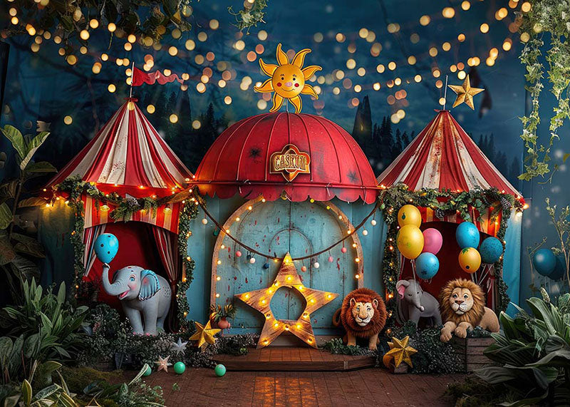 Avezano Circus Theme Cake Smash Photography Background