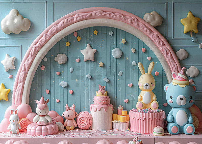Ours Avezano et Cake Smash pour enfants - Fond de photographie