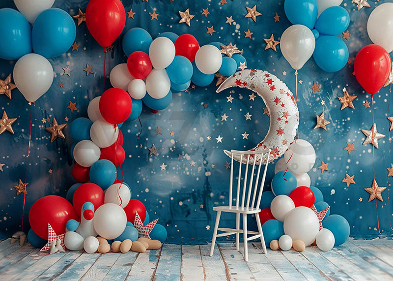 Avezano Balloon Arches and Stars Cakesmash Photography Background