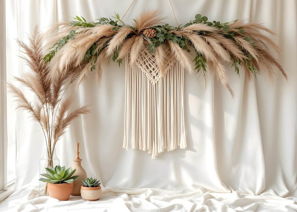 Avezano Bohemian Reeds Room Photography Backdrop