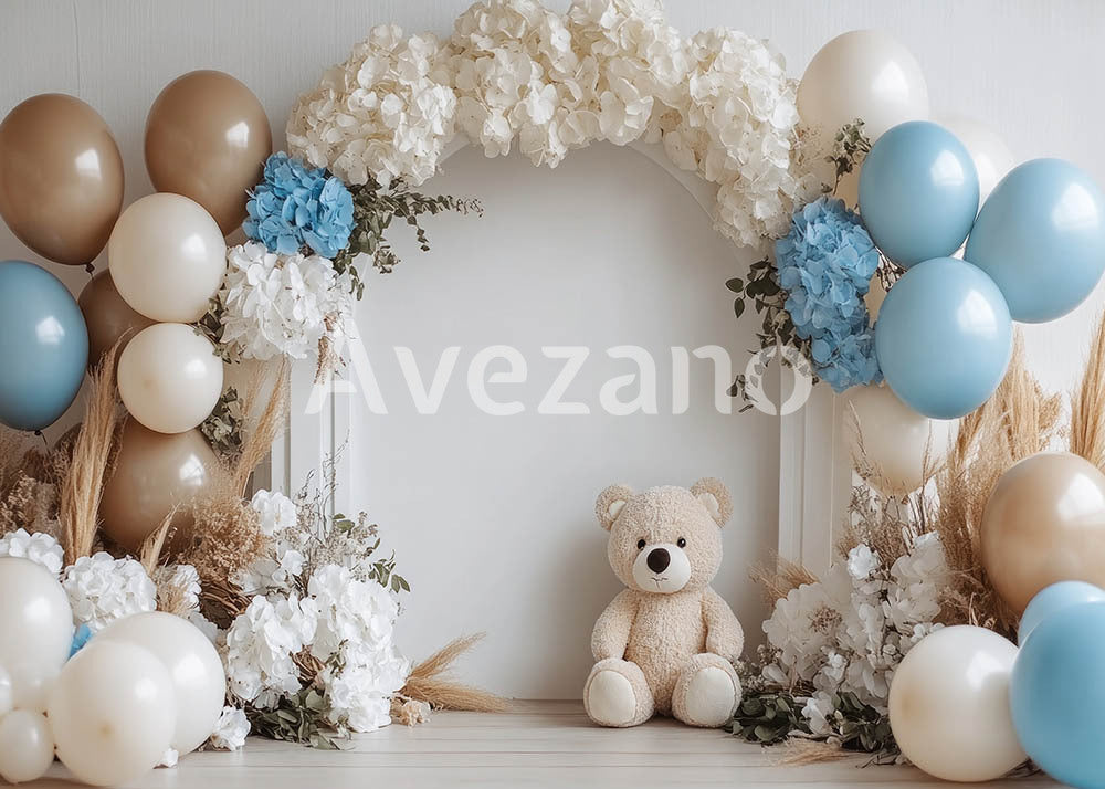 Fond de photographie de jouets et d'étoiles d'Avezano Bear