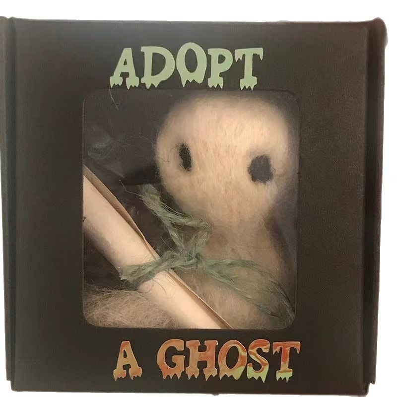 Avezano Cute Handmade Wool Felt Ghost Adoptable Gift for Halloween