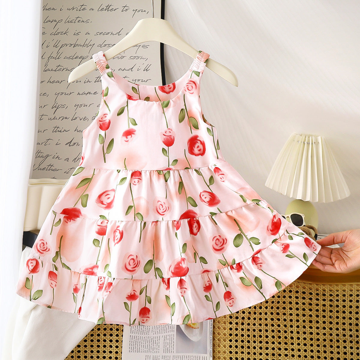 Avezano Summer Children's Dress - Floral Cotton Silk Dress