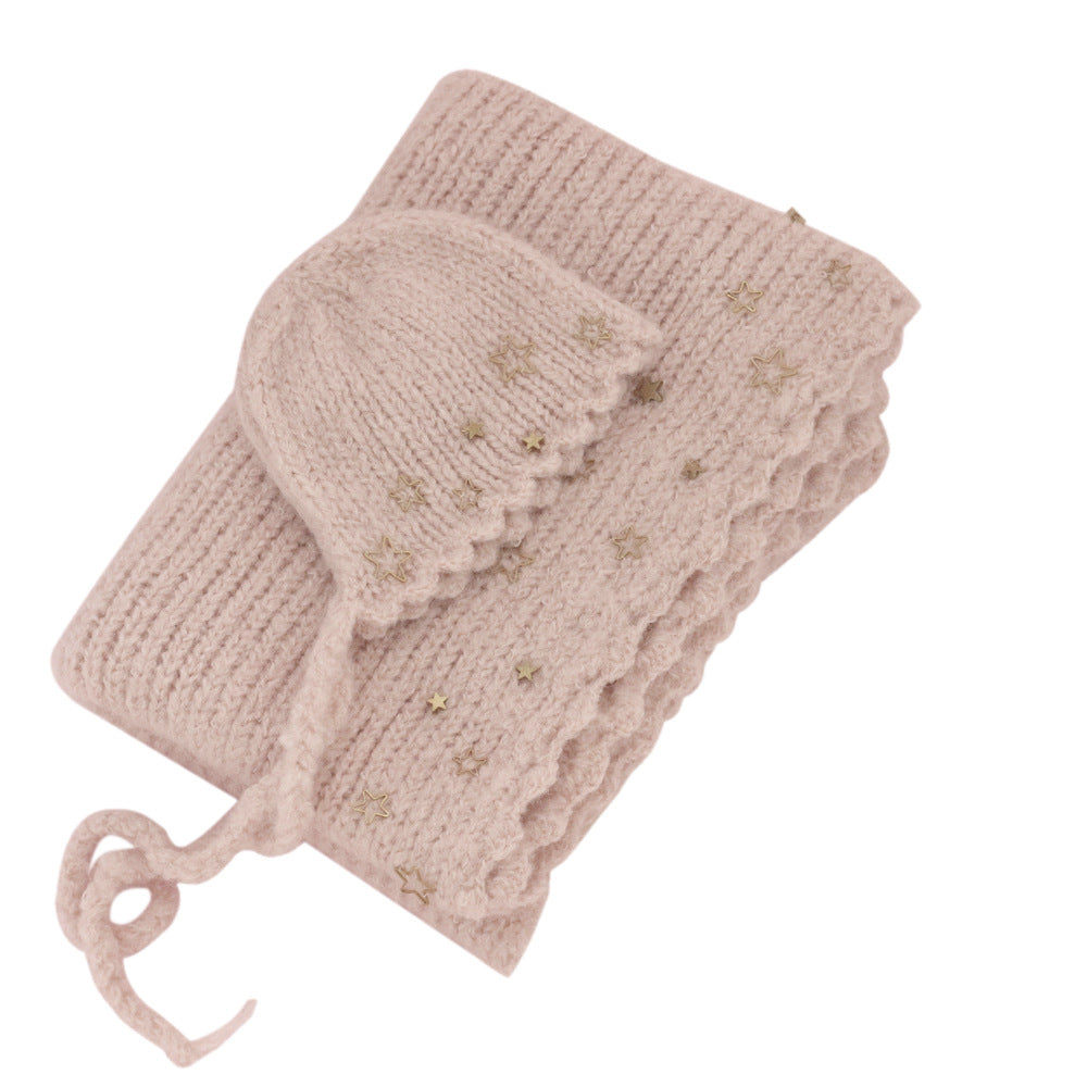 Avezano Baby Mohair Hand-Sewn Stars Cloth + Hat