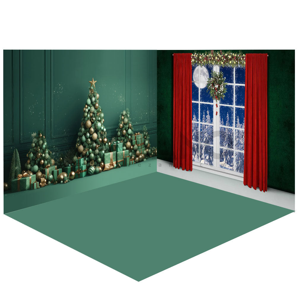 Avezano Christmas Bottle on Table Decorations Placement Scene Backdrop