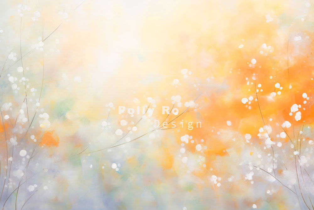 Toile de fond pour photographie de fleurs blanches d'Avezano conçue par Polly Ro Design