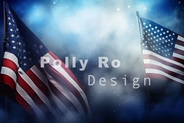 Avezano Flag of Independence Day Photography Backdrop Designed By Polly Ro Design