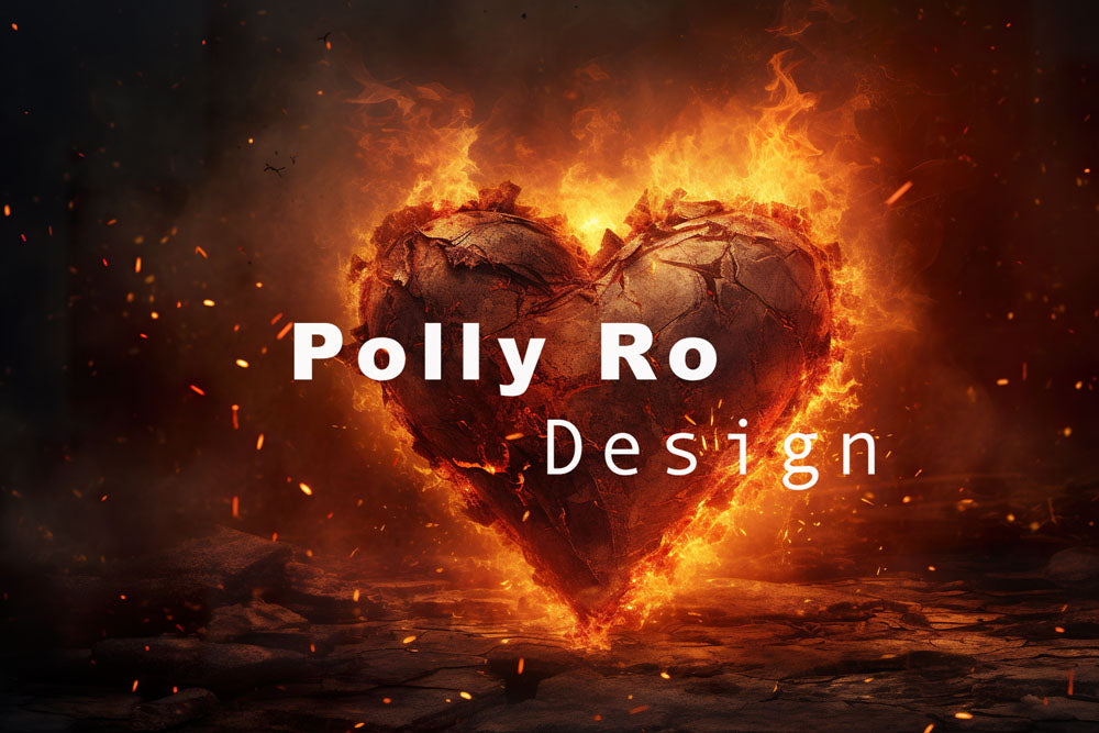 Avezano Burning Heart Photography Backdrop Designed By Polly Ro Design