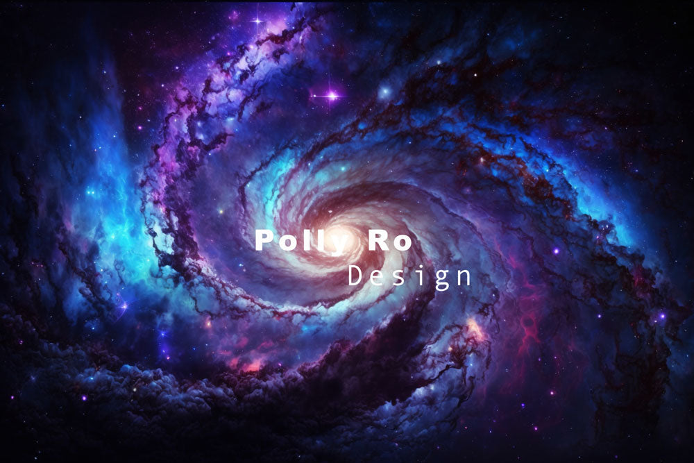 Toile de fond pour photographie du ciel cosmique d'Avezano conçue par Polly Ro Design