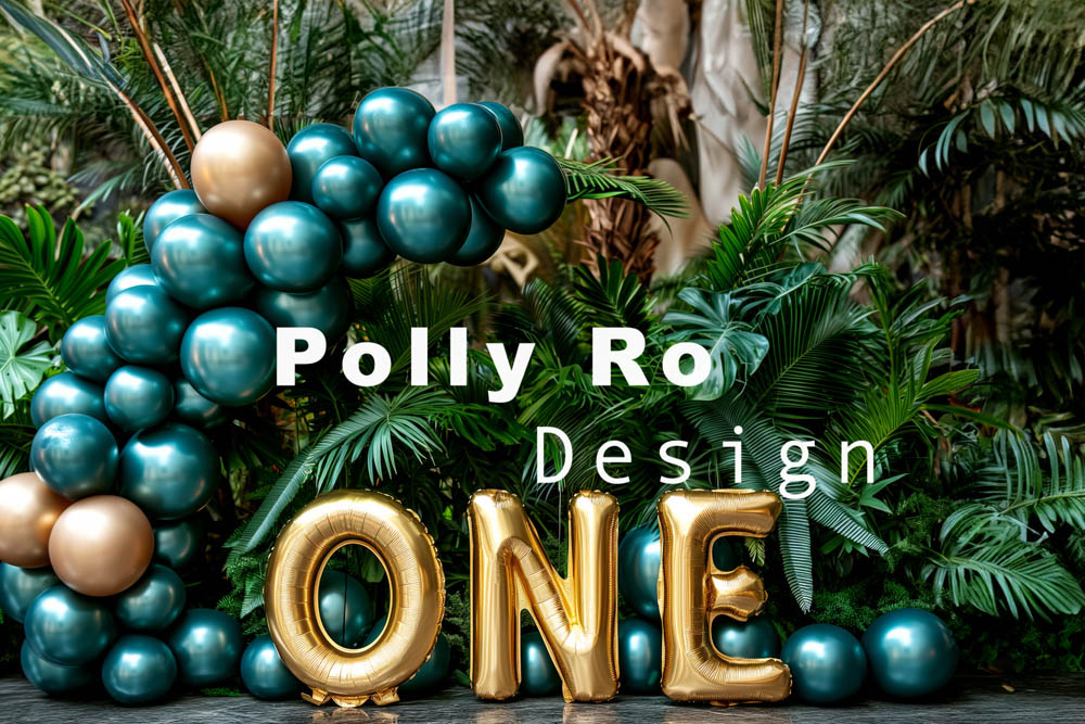 Avezano ONE Year Old Cake Smash Photography Backdrop Designed By Polly Ro Design