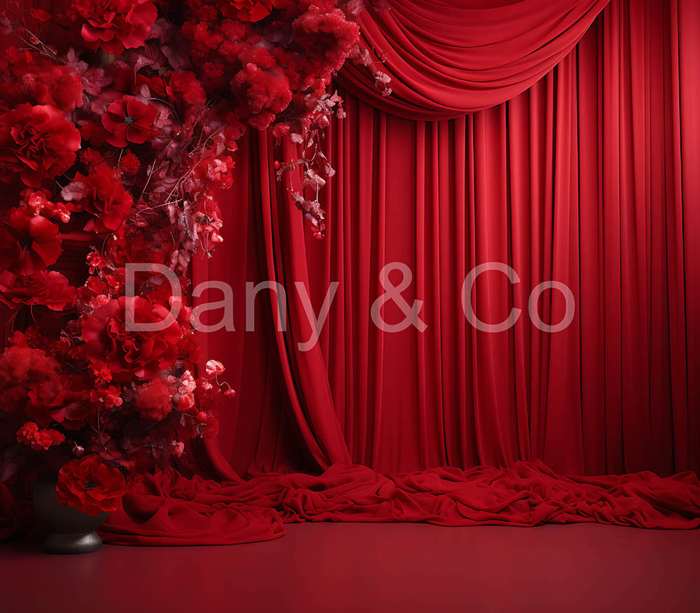 Avezano Red Curtain Backdrop Designed By Danyelle Pinnington