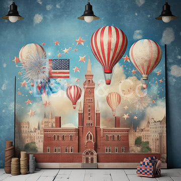 Avezano Independence Day Hot Air Balloon Backdrop Designed By Danyelle Pinnington