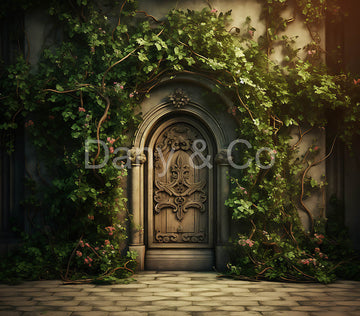 Avezano Green Vines and Doors Backdrop Designed By Danyelle Pinnington