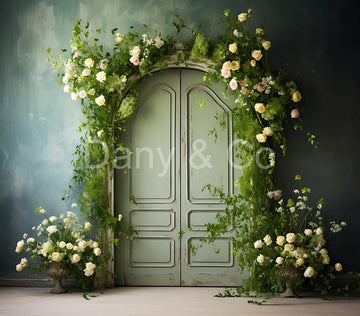 Avezano Spring Leaves and Roses Backdrop Designed By Danyelle Pinnington