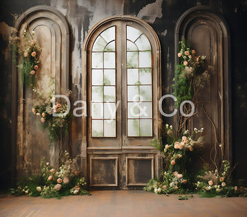 Avezano Old Doors Windows and Flowers Backdrop Designed By Danyelle Pinnington