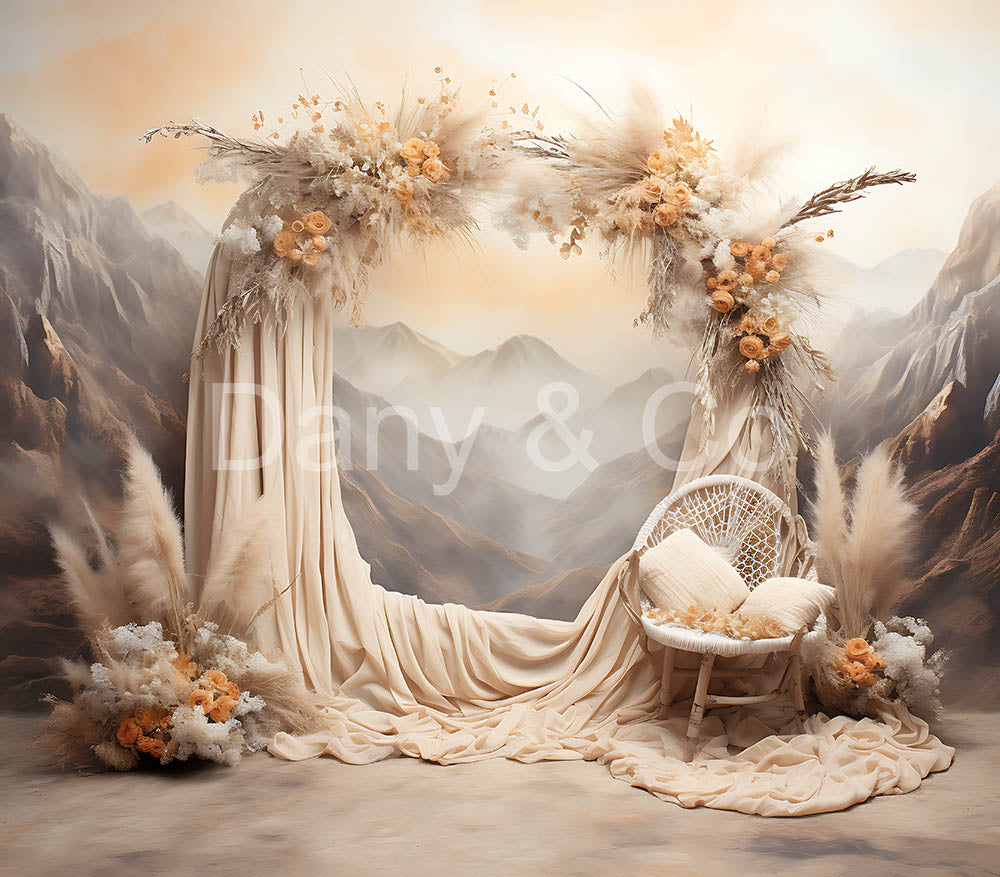Avezano Bohemian Arch and Hill Backdrop Designed By Danyelle Pinnington