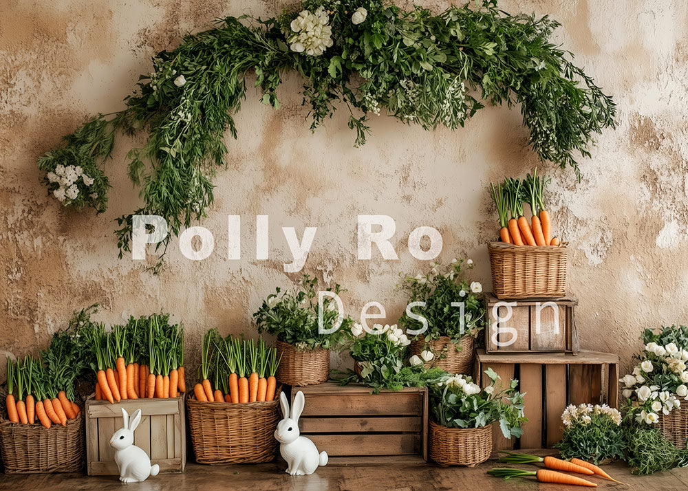 Avezano Easter Turnip Rabbit Party Photography Backdrop Designed By Polly Ro Design