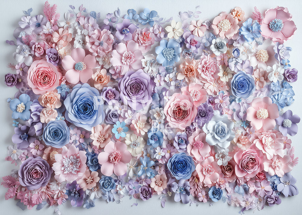 Toile de fond pour photographie murale de fleurs printanières d'Avezano conçue par Polly Ro Design