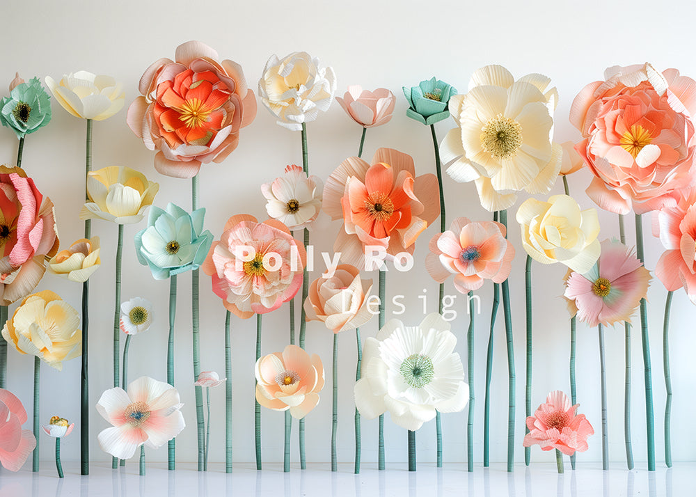 Avezano Cut Handmade Flowers Photography Backdrop Designed By Polly Ro Design