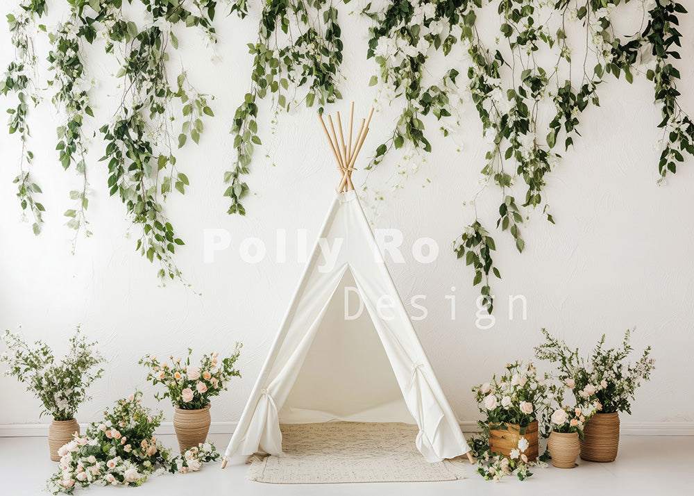 Toile de fond pour photographie de pailles et d'œufs de Pâques d'Avezano conçue par Polly Ro Design