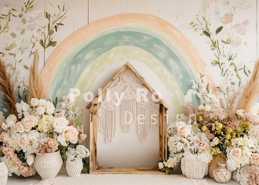 Toile de fond pour photographie de pailles et d'œufs de Pâques d'Avezano conçue par Polly Ro Design