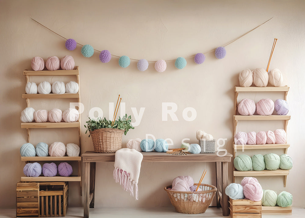 Toile de fond pour photographie de pailles et d'œufs de Pâques d'Avezano conçue par Polly Ro Design