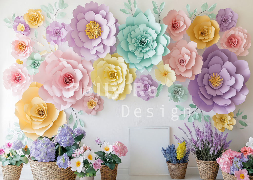 Toile de fond pour photographie de pailles et d'œufs de Pâques d'Avezano conçue par Polly Ro Design